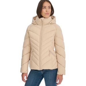 Tommy Hilfiger Women's Beige Puffer Jacket